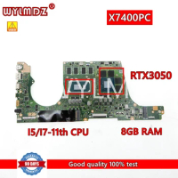 X7400PC I5/I7-11th CPU 8GB RTX3050 Mainboard For Asus X7400P X7400PA N7400P X3500PC X3500PA X3500PH Laptop Motherboard Test OK