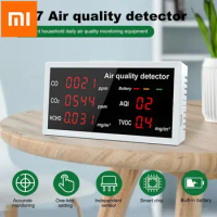 Xiaomi Mijia 5-In-1 Air Quality Monitor Home Air Quality Detector Pollution Tester CO/CO2/HCHO/AQI/TVOC Carbon Monoxide Sensor
