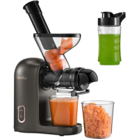 Small Masticating Juicer Electirc Slow Juicer with Reverse Function For Home, Easy to Clean Juicer Extractor