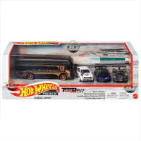 HOT WHEELS 1:64 Track Day BENZ C9 Lamborghini essenza SCV12 Audi sport euro hauler Diecast alloy car