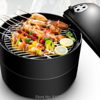 Portable charcoal bbq grill table BBQ braising oven home outdoor car balcony stove barbecue tools 132