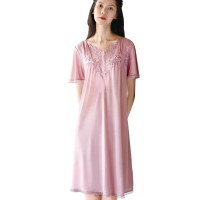 【Wacoal 華歌爾】睡衣-性感 M-L輕奢華優雅超細針織洋裝 NNE11231FN(星晨灰)