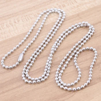 5pcs stainless steel 65cm 2.4mm ball chain diy for charm pendant necklace making accessories