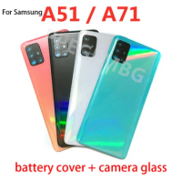 NEW For Samsung Galaxy A51 A515 A71 A715 Phone Housing Case Battery Back Cover Rear Door Lid Panel Chassis Camera Lens Adhsive