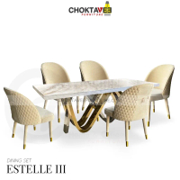 ชุดโต๊ะอาหาร 6ที่นั่ง 200cm. (Diamond Luxury Series) รุ่น SET-TTB-LUX-DM ESTELLE-III  [TB Collection