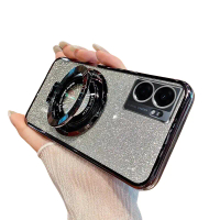 Sarung OPPO A57 4G CPH2387, Pendakap Magnetik Elektroplating, Penutup Mewah Belakang Telefon, Bahan 