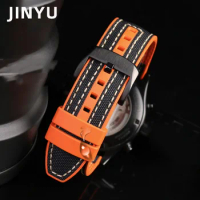 Waterproof and Sweat-proof Watch Strap 22MM For Citizen BM8475 Breitling Avenger Rubber Bottom Watch Band with Accessories Men