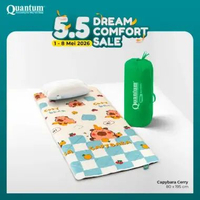 Kasur Lantai Karakter Quantum - Kasur Lipat Gulung Busa Travel 160 x 200 CAPYBARA