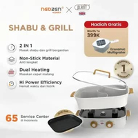 NEOZEN x PLANIT SHABU GRILL - Alat Masak Shabu Hot Pot Multifungsi 2 in 1 Low Watt - Korean Bbq Gril