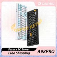 Dareu A98PRO Mechanical Keyboard Smart Screen Three Mode Wireless RGB Hot Swap 98% Layout Gaming Keyboard Gasket Pc Gamer Office