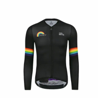 【MONTON】Rainbow黑/藍/白色男款長車衣(男性自行車服飾/長袖車衣/自行車衣)