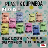 Kantong plastik cup gelas Warna MEGA/Cup 1Gelas Dan Cup 2Gelas 2cup Pink-MEGA
