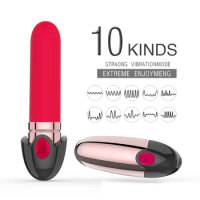 Wireless lipstick mini vibrator 10 frequency female masturbation pornographic G-spot stimulation anal vibrator adult sex toy