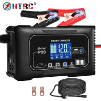 HTRC 15A/20A/25A/35A Car Battery Charger 12V 24V Smart Charger for Lead-Acid PB AGM LiFePO4 Batteri Automatic Motorcycle Charger