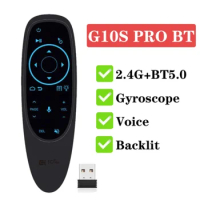 Airmouse Backlit Voice Remote Control G10S Pro BT Wireless Google Player IR Learning G10 Gyroscope for Android TV Box