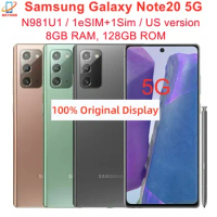 Samsung Galaxy Note20 Note 20 5G N981U1 6.7" 8GB RAM 128GB Octa Core Snapdragon 865+ NFC Original Unlocked Cell Phone