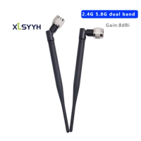 Dual band 2.4G 5.8G 8DbI WIFI rubber bar Antenna for router with N male connector