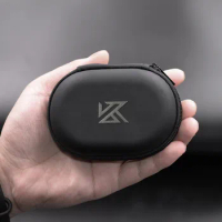 KZ Earphones Case Oval Storage Bag Headphones Storage Box Black Portable Hold Storage Box For KZ AS10 ZS10 ZST ES4 EDR1 ED9