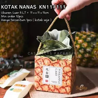 Kotak Box Kue Nastar Serbaguna KN111111 Motif Nanas Cocok untuk Kue Nastar Cookies Bolu Pineapple Ca