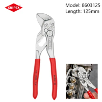 KNIPEX 8603125 Mini Pliers Wrench 2-In-1 Pliers and Wrench 125mm Lightweight and Convenient Adjustable