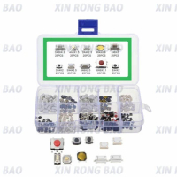 250 Pcs/1 Set 10 Types Durable Car Remote Control Tablet actile Push Button Switch Car Keys Button Touch Microswitch With Box