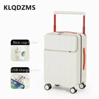 KLQDZMS Suitcase Women's 20-inch Front Opening Boarding Box Men's Large-capacity Luggage 22 "24" 26 Password Box Luggage
