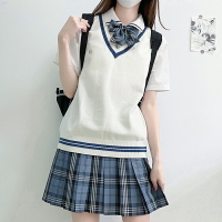 心臟地震 笠津私立JK毛衣背心制服初春馬甲套頭v領原創學院風日系