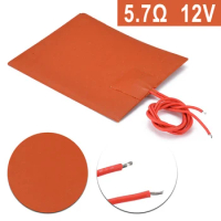 Flexible Waterproof Silicon Heater Pad 12V 25W 80x100mm Car Engine Oil Pan Sump Tank Heater Pad For 3D Printer