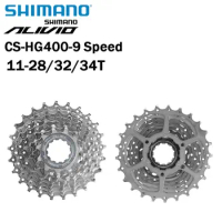 Shimano ALIVIO CS-HG400-9 Cassette 9 Speed 11-28T 11-32T 11-34T 11-36T MTB Bike 9V 9S HG400 Mountain Bicycle Freewheel Parts