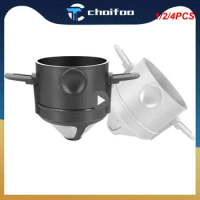 1/2/4PCS Portable Coffee Filter Stainless Steel Drip Coffee Tea Holder Funnel Baskets Reusable Tea I