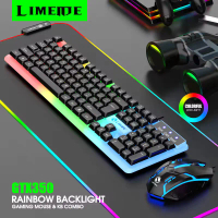 Kombo Keyboard dan Mouse Gaming dengan Lampu RGB / Termasuk Mouse dan Keyboard - Keyboard untuk PC D