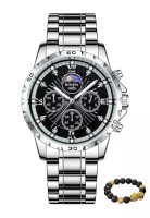Biden Watch Jam Tangan Pria Original Multifungsi Santai Tali Stainless Steel Kalender Jam Tangan Cow