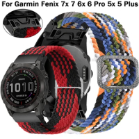 Smartwatch Nylon Band For Garmin Fenix 7 7X 6 6X Pro 5 5X Plus 945 935 3 3HR 22 26MM Wristband Strap Fenix 6XPro 5XPlus Bracelet