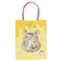 小禮堂 迪士尼 小熊維尼 日本製 手提袋造型貼紙60入組 (黃色款)