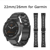 Titanium Alloy 26 22mm Watchband For Garmin Fenix 6 6X Pro 5 5X Plus 3HR Band Fenix6 Fenix5 Watch Quick Release Wrist Strap #V0