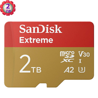 SanDisk 2TB 2T microSD【Extreme 240MB/s】microSDXC micro SD SDXC 4K U3 A2手機記憶卡