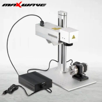 Fiber Laser marking machine Metal Plastic Laser Engraver black color printer on metal plastic wood leather marker