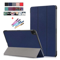 Case For Funda iPad Pro 11 Case 2020 2021 Tri-Fold PU Leather Magnetic Stand Tablet Coque For iPad Pro 11 2021 Case + Gift