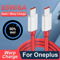 65W/6A Warp Charger Cable 6.5A Type C To Type C Cable Usb PD USBC for Oneplus 8T One Plus 8t Warp Charge for OnePlus8t