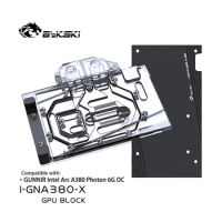 Bykski GPU Water Block use for GUNNIR Intel Arc A380 Photon 6G Graphics Card PC Cooled/Full Cover/Radiator I-GNA380-X
