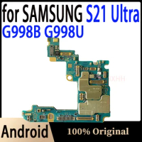 128GB 256GB Logic Board For Samsung Galaxy S21 Ultra G998B 512G G998U With Full Chips Motherboard 100% Original Unlock Mainbaord