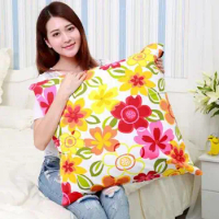 65x65/70x70cm Sofa pillowcase cotton fabric large pillow case bed cushion covers flowers printed pillow cover