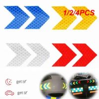 1/2/4PCS Bag Bike Reflective Stickers Fender Sticker Car Motorcycle Fluorescent Warning Decor Cycling Luminous Protector