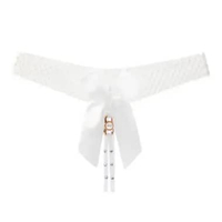 G STRING SEXY NEW PITA PAYET MUTIARA SEKSI CD WANITA PAKAIAN CELANA DALAM WANITA C037 Putih All Size