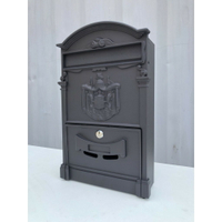 黑色  歐式  鑄鋁 古典 信箱  復古 防水 造型 信箱 附螺絲 塑膠