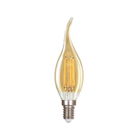 หลอดวินเทจ LED 4 วัตต์ Warm White รุ่น FB004I-FC35 กระจกสีชาทอง C35 tail E14