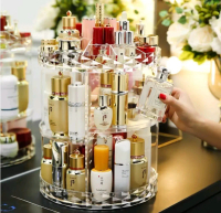 (PS) Rak Kosmetik Akrilik Diamond Putar 360 Derajat - Rak Make Up Organizer Makeup Acrylic
