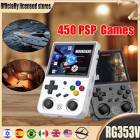ANBERNIC RG353V 353VS Portable PSP Handheld Game Console Official Store RK3566 3.5 INCH Android11 Linux OS HD 450 PSP 3DS Games