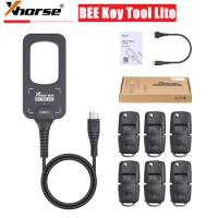 Xhorse VVDI Bee Key Tool Lite Generate Transponder Remote Frequency Detection with 6PCS B5 XKB501EN Wired Remotes Key for Choice
