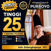 Peci Tinggi 25 cm - Beludru Halus dan Tebal Berkualitas Premium Model AC -  Kopiah Polos Muslim Pria